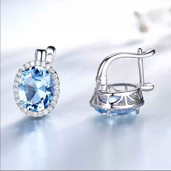 Jewelry - Sky Blue Topaz Sterling Silver Earrings